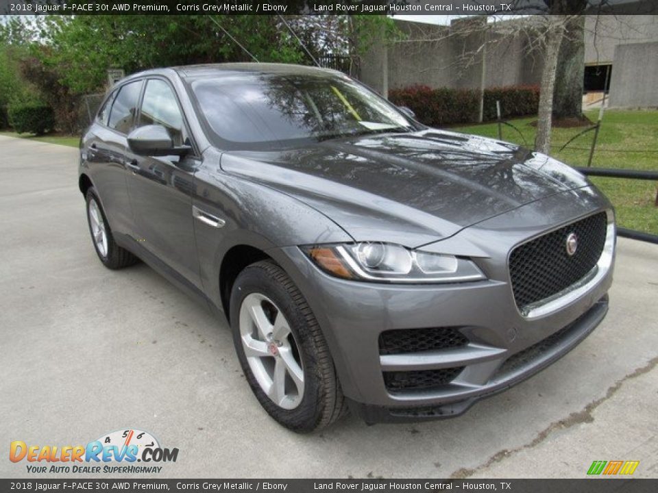 2018 Jaguar F-PACE 30t AWD Premium Corris Grey Metallic / Ebony Photo #2