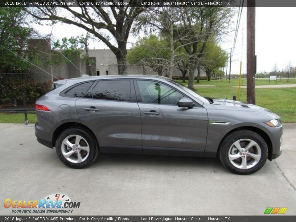 2018 Jaguar F-PACE 30t AWD Premium Corris Grey Metallic / Ebony Photo #6