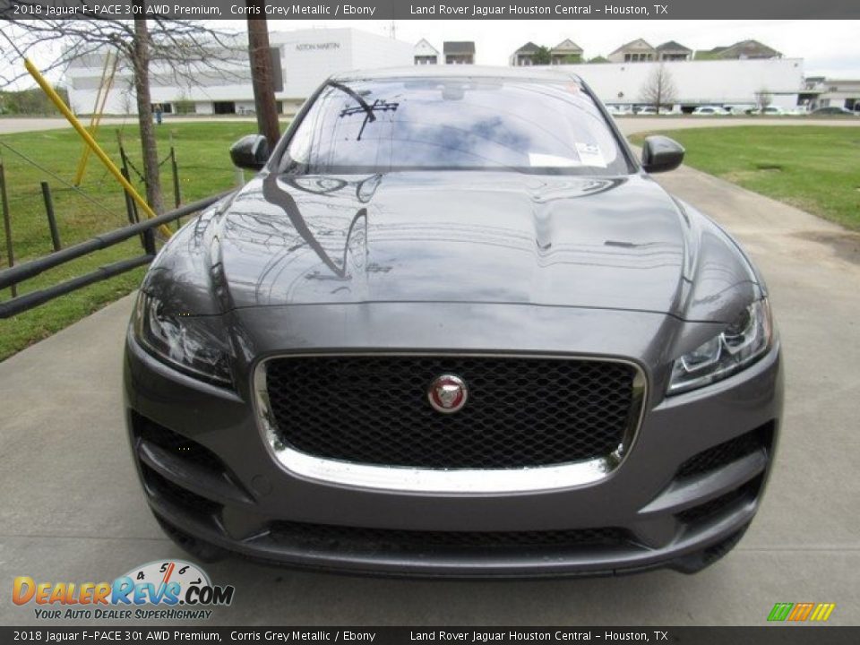 2018 Jaguar F-PACE 30t AWD Premium Corris Grey Metallic / Ebony Photo #9