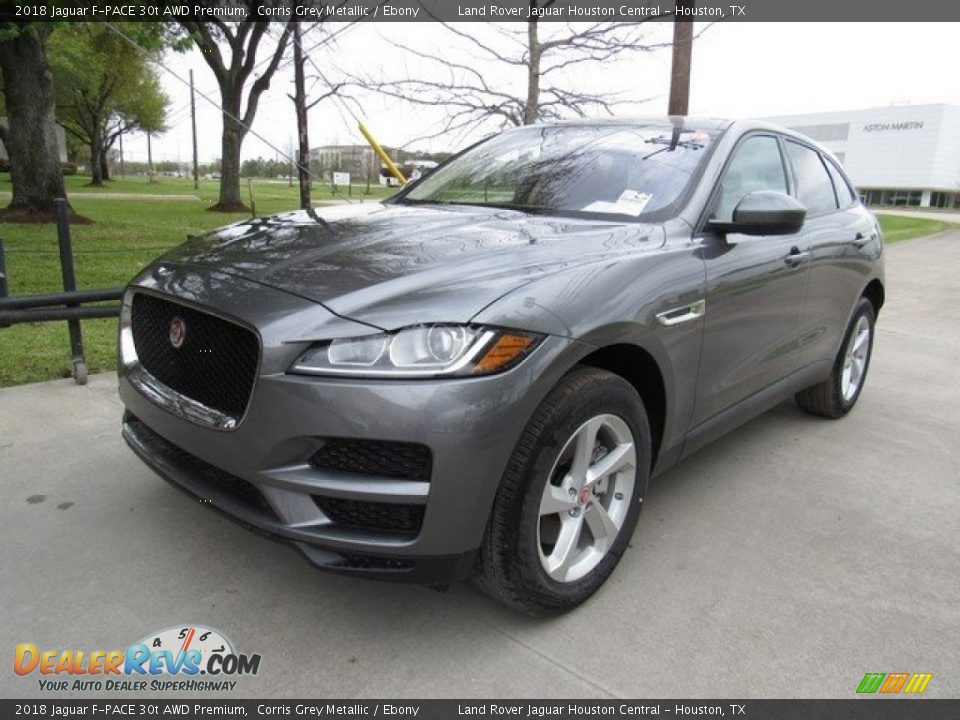 2018 Jaguar F-PACE 30t AWD Premium Corris Grey Metallic / Ebony Photo #10