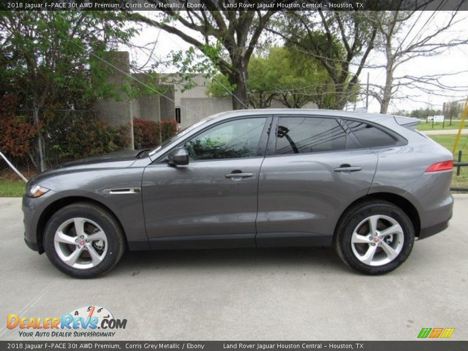 2018 Jaguar F-PACE 30t AWD Premium Corris Grey Metallic / Ebony Photo #11