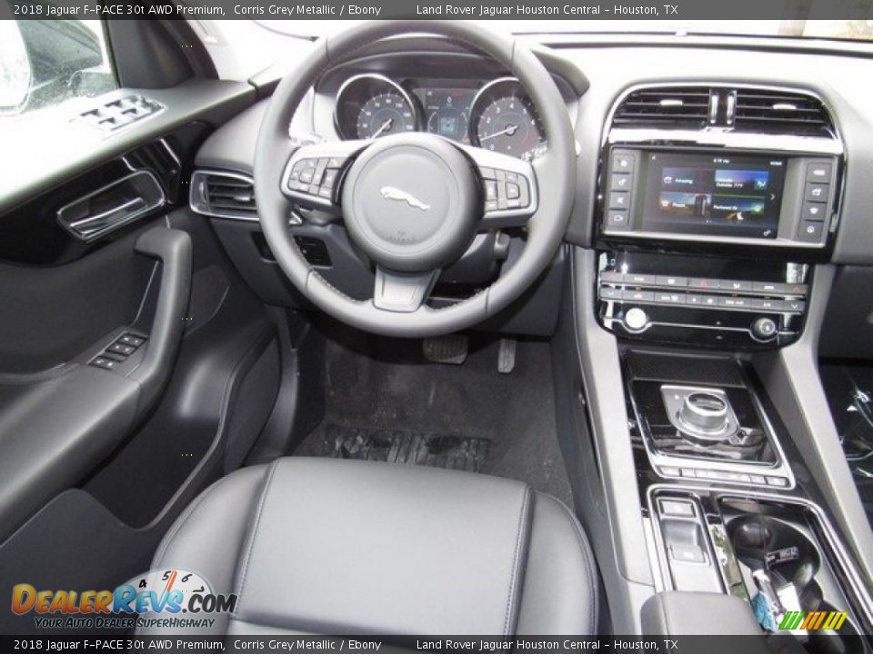 2018 Jaguar F-PACE 30t AWD Premium Corris Grey Metallic / Ebony Photo #14