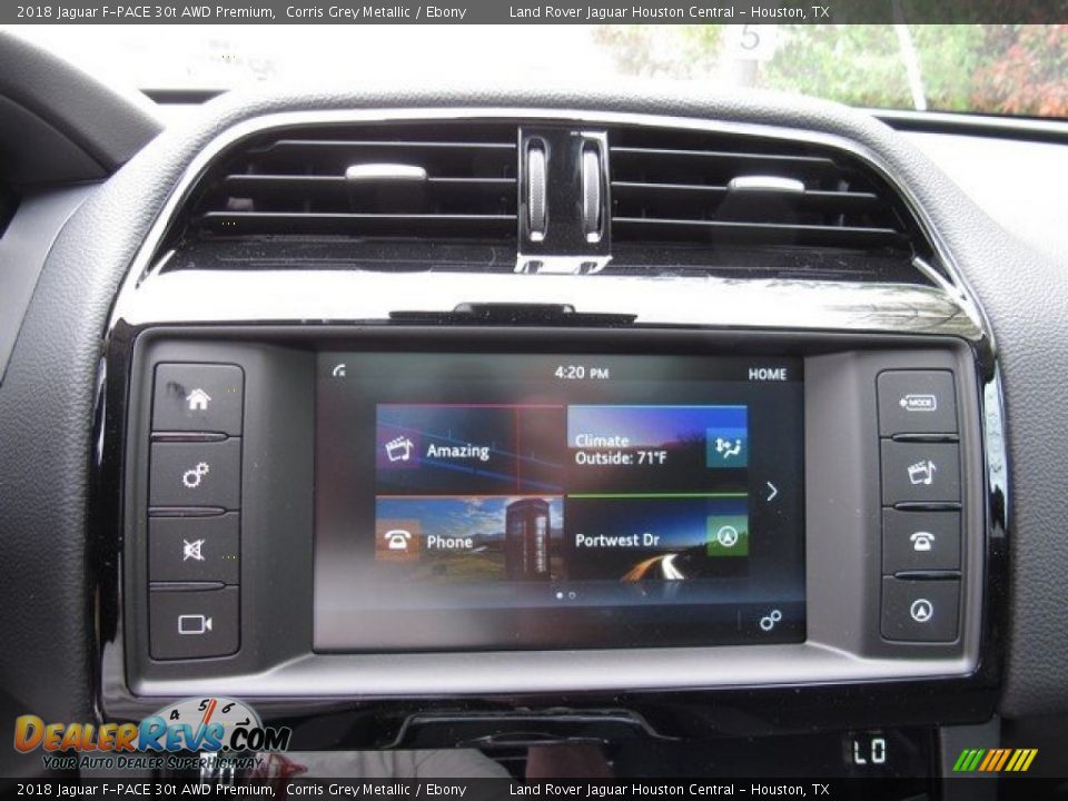 2018 Jaguar F-PACE 30t AWD Premium Corris Grey Metallic / Ebony Photo #31