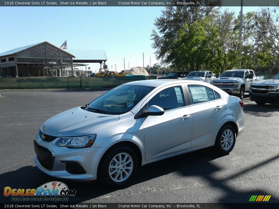 2018 Chevrolet Sonic LT Sedan Silver Ice Metallic / Jet Black Photo #1