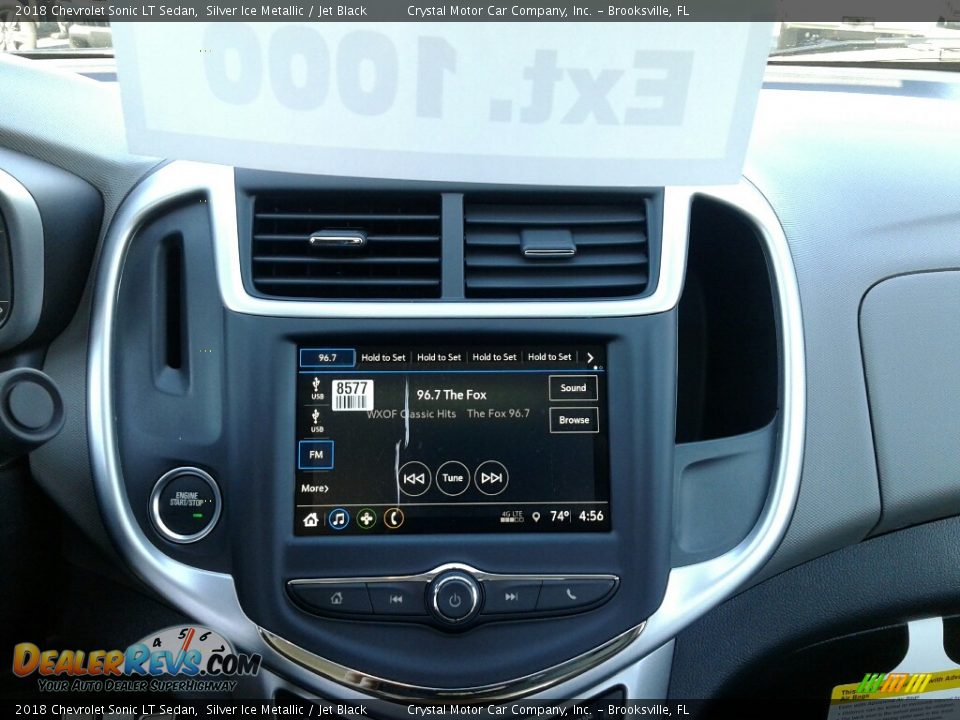 2018 Chevrolet Sonic LT Sedan Silver Ice Metallic / Jet Black Photo #15