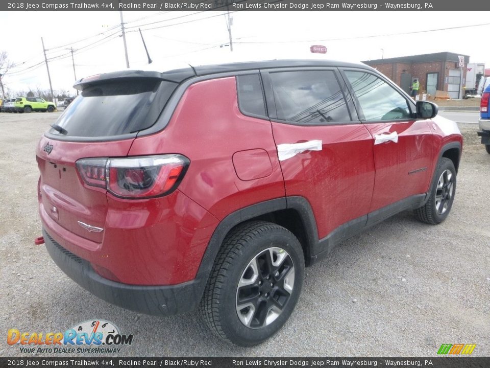 2018 Jeep Compass Trailhawk 4x4 Redline Pearl / Black/Ruby Red Photo #5