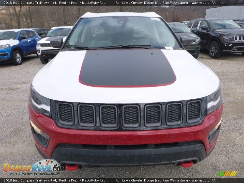 2018 Jeep Compass Trailhawk 4x4 Redline Pearl / Black/Ruby Red Photo #8