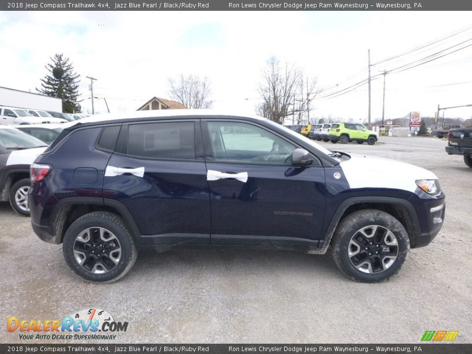 2018 Jeep Compass Trailhawk 4x4 Jazz Blue Pearl / Black/Ruby Red Photo #6
