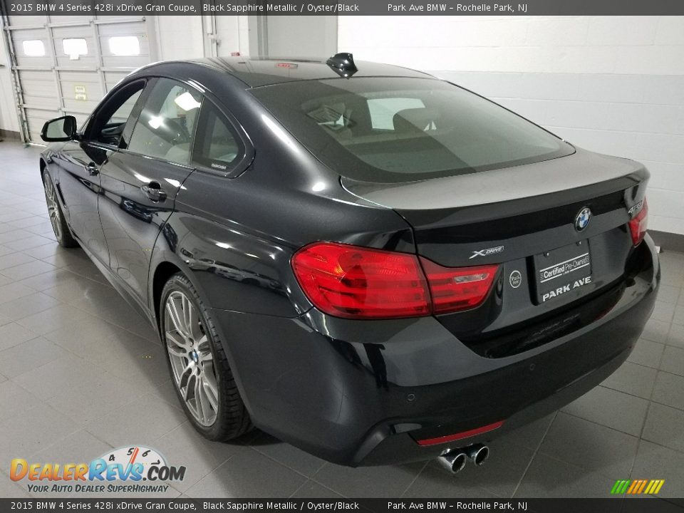 2015 BMW 4 Series 428i xDrive Gran Coupe Black Sapphire Metallic / Oyster/Black Photo #3