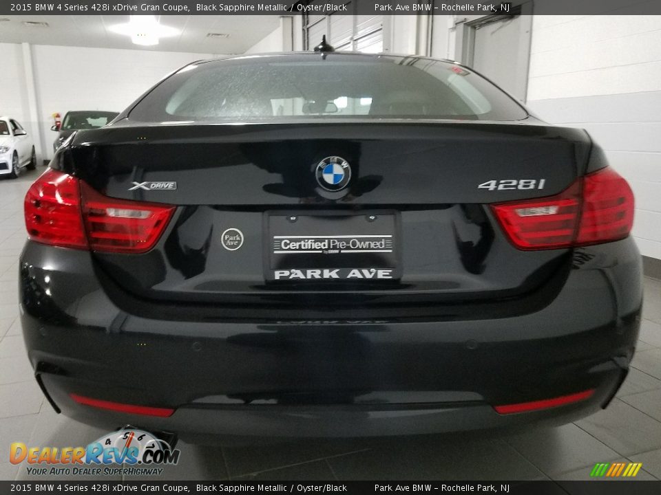 2015 BMW 4 Series 428i xDrive Gran Coupe Black Sapphire Metallic / Oyster/Black Photo #4