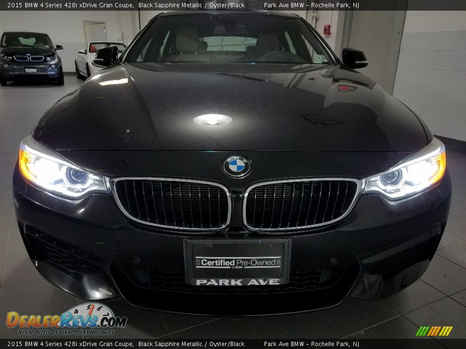 2015 BMW 4 Series 428i xDrive Gran Coupe Black Sapphire Metallic / Oyster/Black Photo #8