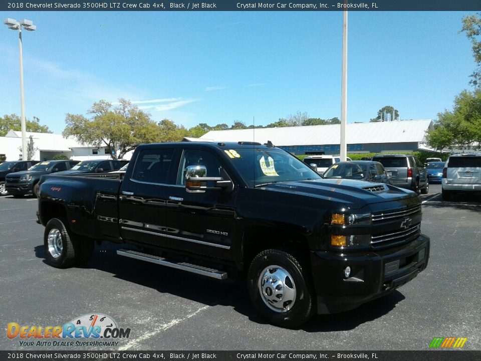 2018 Chevrolet Silverado 3500HD LTZ Crew Cab 4x4 Black / Jet Black Photo #7