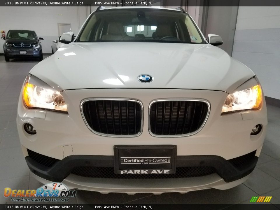 2015 BMW X1 xDrive28i Alpine White / Beige Photo #8