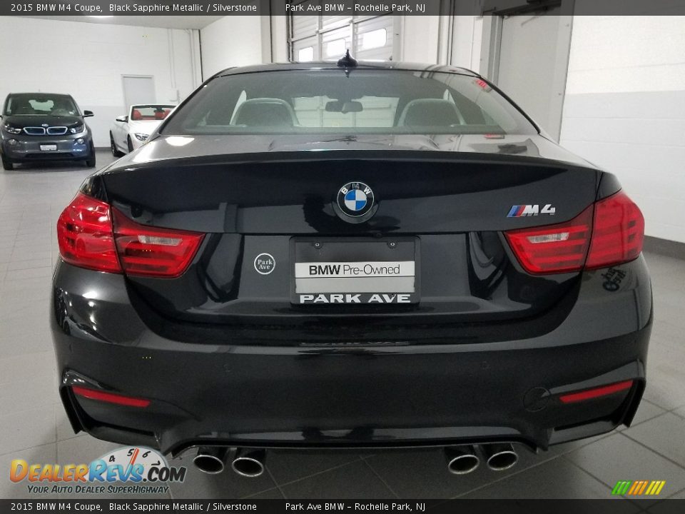 2015 BMW M4 Coupe Black Sapphire Metallic / Silverstone Photo #4