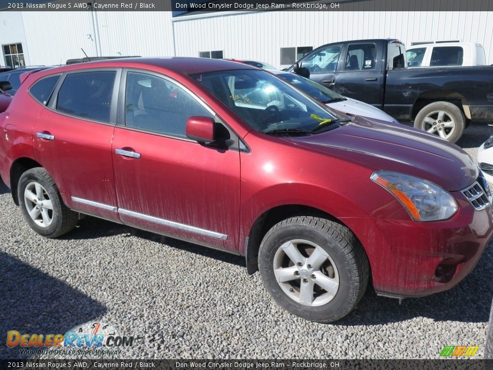 2013 Nissan Rogue S AWD Cayenne Red / Black Photo #3