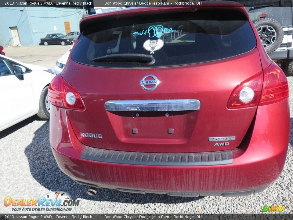 2013 Nissan Rogue S AWD Cayenne Red / Black Photo #5