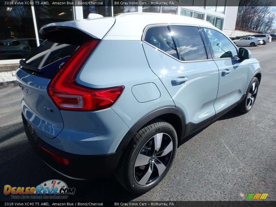 2018 Volvo XC40 T5 AWD Amazon Blue / Blond/Charcoal Photo #2