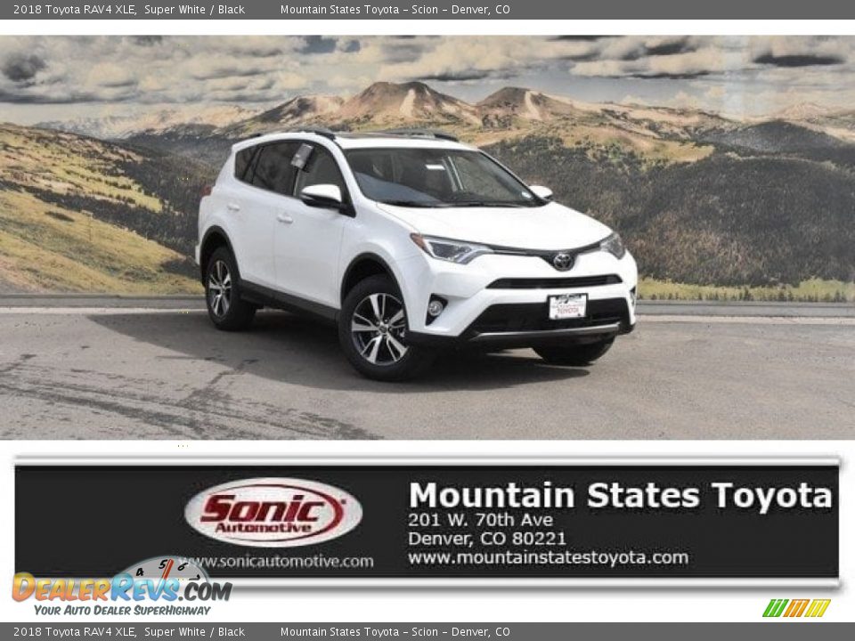 2018 Toyota RAV4 XLE Super White / Black Photo #1