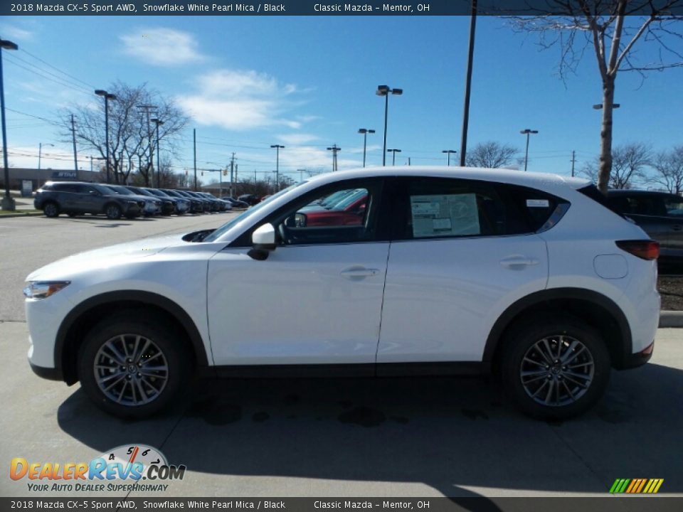 2018 Mazda CX-5 Sport AWD Snowflake White Pearl Mica / Black Photo #2