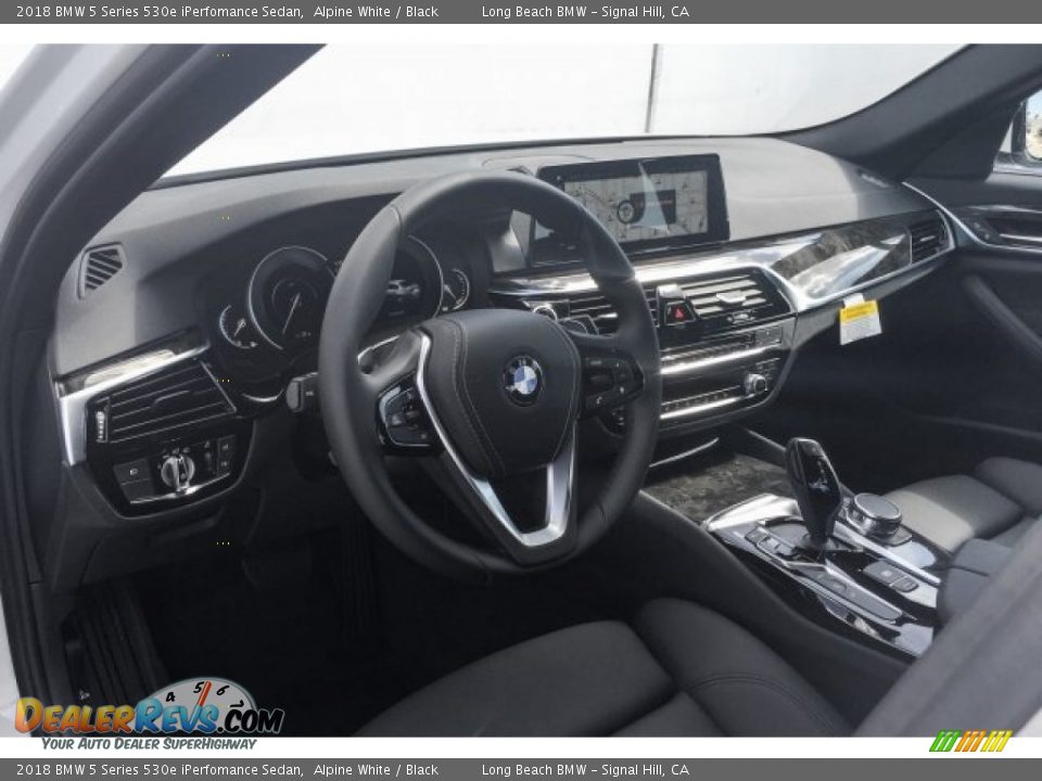 2018 BMW 5 Series 530e iPerfomance Sedan Alpine White / Black Photo #5