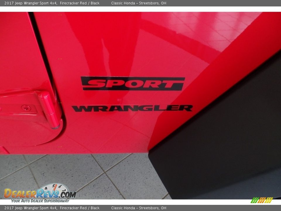 2017 Jeep Wrangler Sport 4x4 Firecracker Red / Black Photo #6