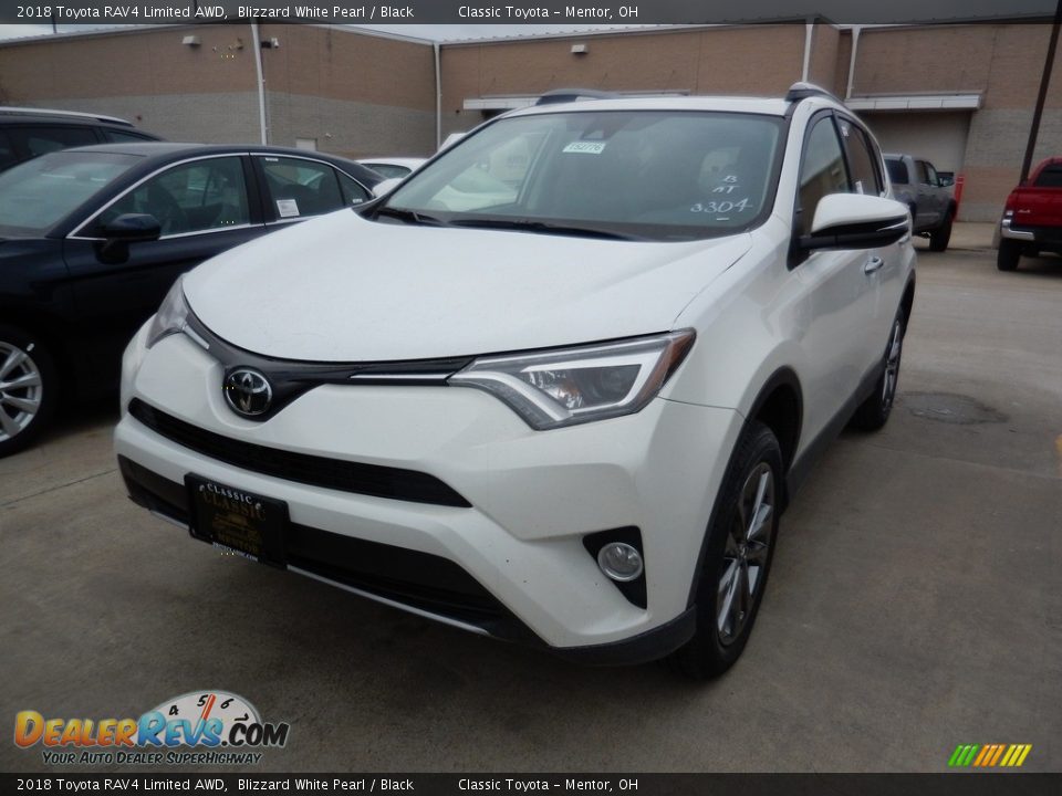2018 Toyota RAV4 Limited AWD Blizzard White Pearl / Black Photo #1