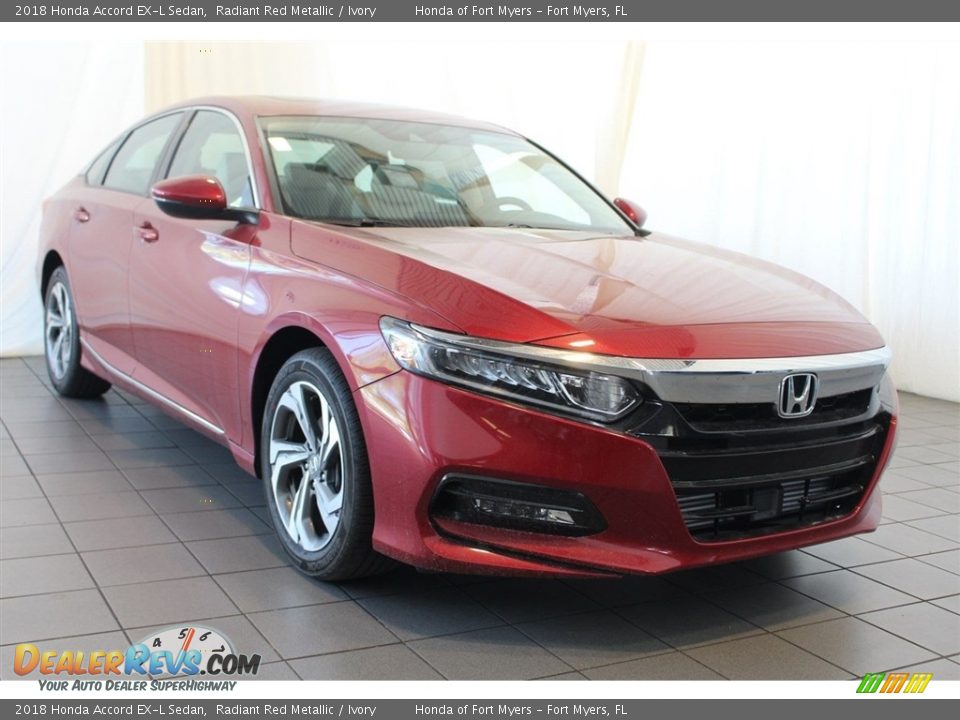 2018 Honda Accord EX-L Sedan Radiant Red Metallic / Ivory Photo #2