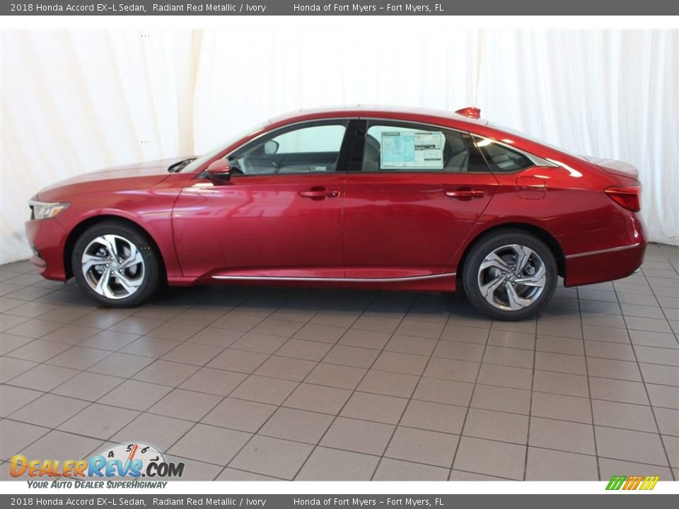 2018 Honda Accord EX-L Sedan Radiant Red Metallic / Ivory Photo #5