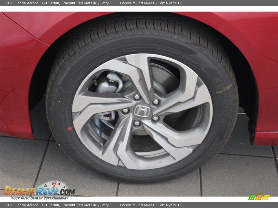 2018 Honda Accord EX-L Sedan Radiant Red Metallic / Ivory Photo #12