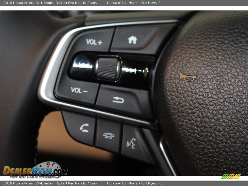 2018 Honda Accord EX-L Sedan Radiant Red Metallic / Ivory Photo #23