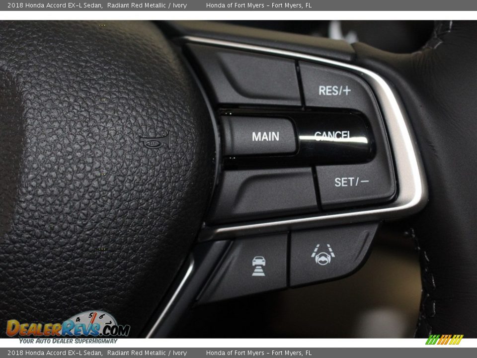 2018 Honda Accord EX-L Sedan Radiant Red Metallic / Ivory Photo #24