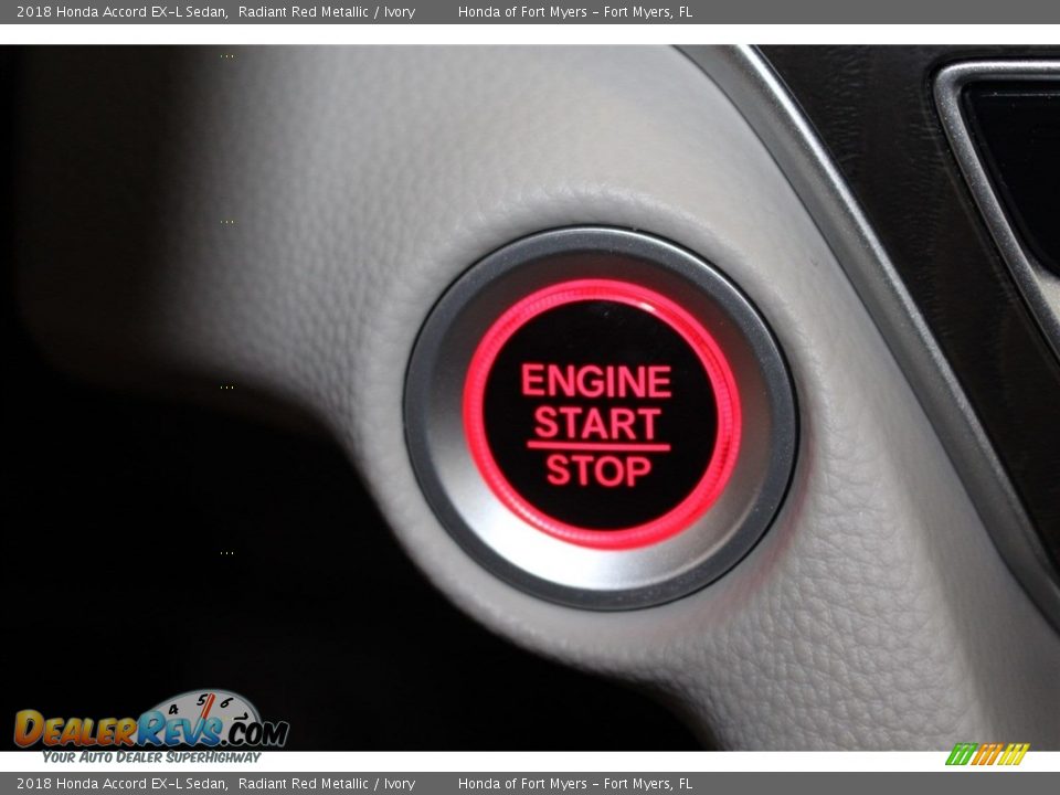 2018 Honda Accord EX-L Sedan Radiant Red Metallic / Ivory Photo #25