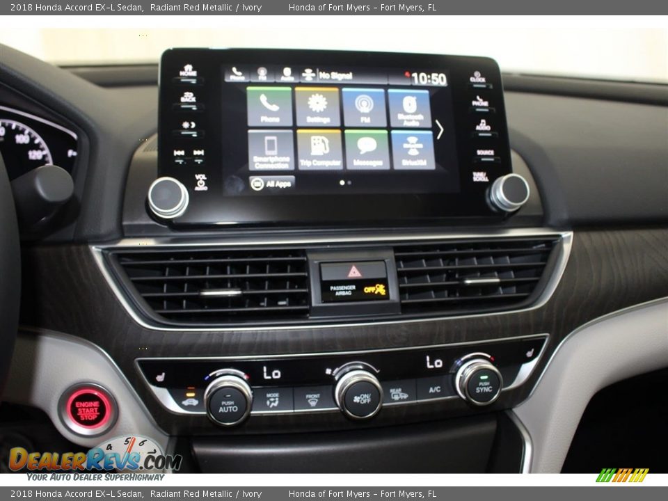 2018 Honda Accord EX-L Sedan Radiant Red Metallic / Ivory Photo #26