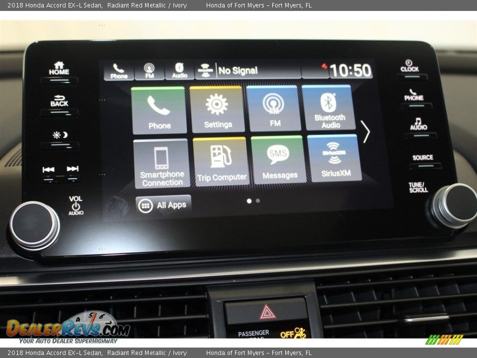 2018 Honda Accord EX-L Sedan Radiant Red Metallic / Ivory Photo #27