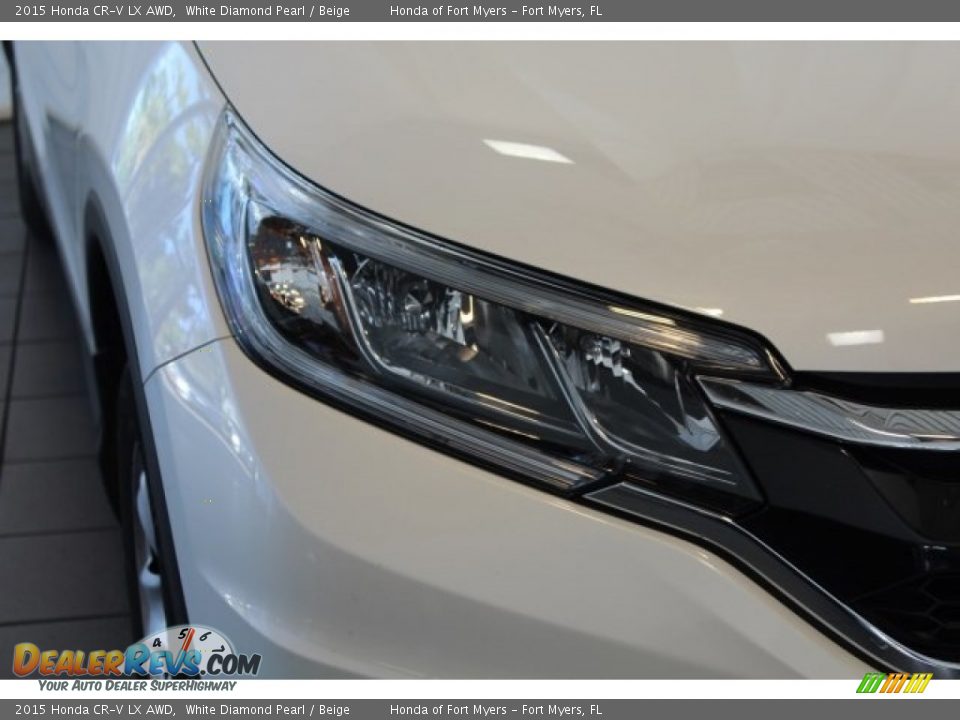 2015 Honda CR-V LX AWD White Diamond Pearl / Beige Photo #6