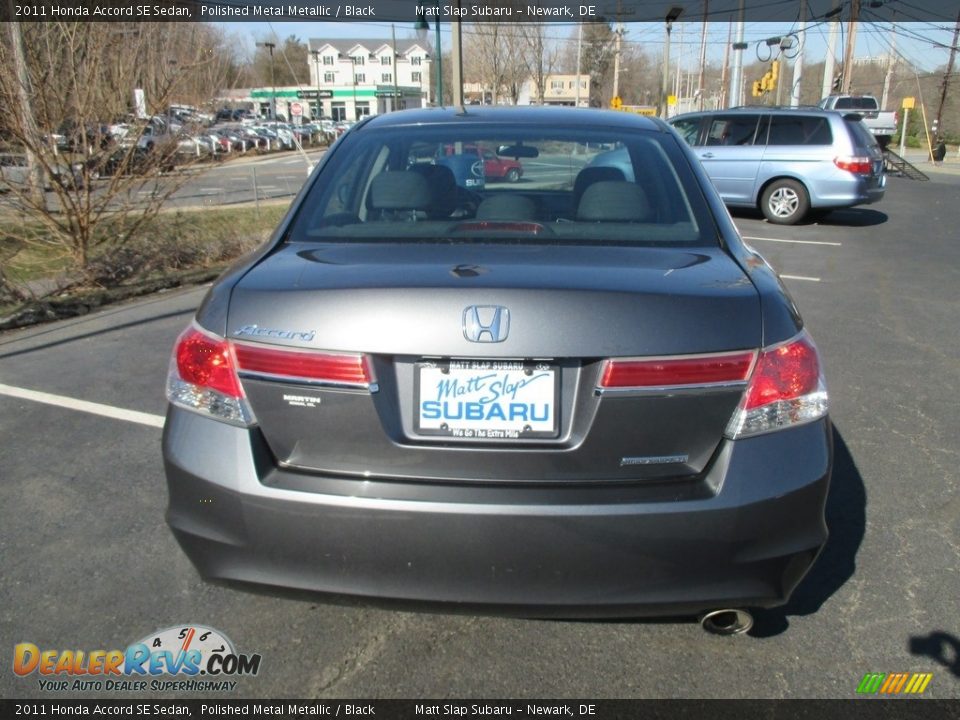 2011 Honda Accord SE Sedan Polished Metal Metallic / Black Photo #7