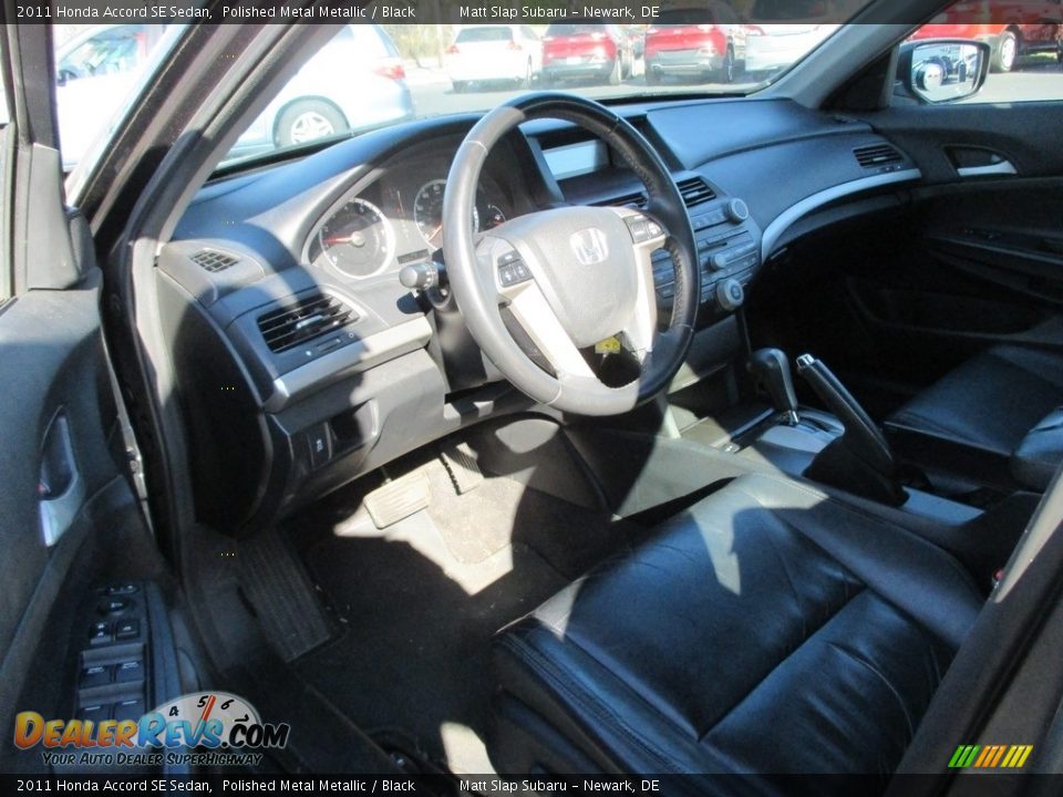 2011 Honda Accord SE Sedan Polished Metal Metallic / Black Photo #12