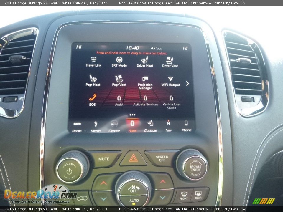 Controls of 2018 Dodge Durango SRT AWD Photo #16