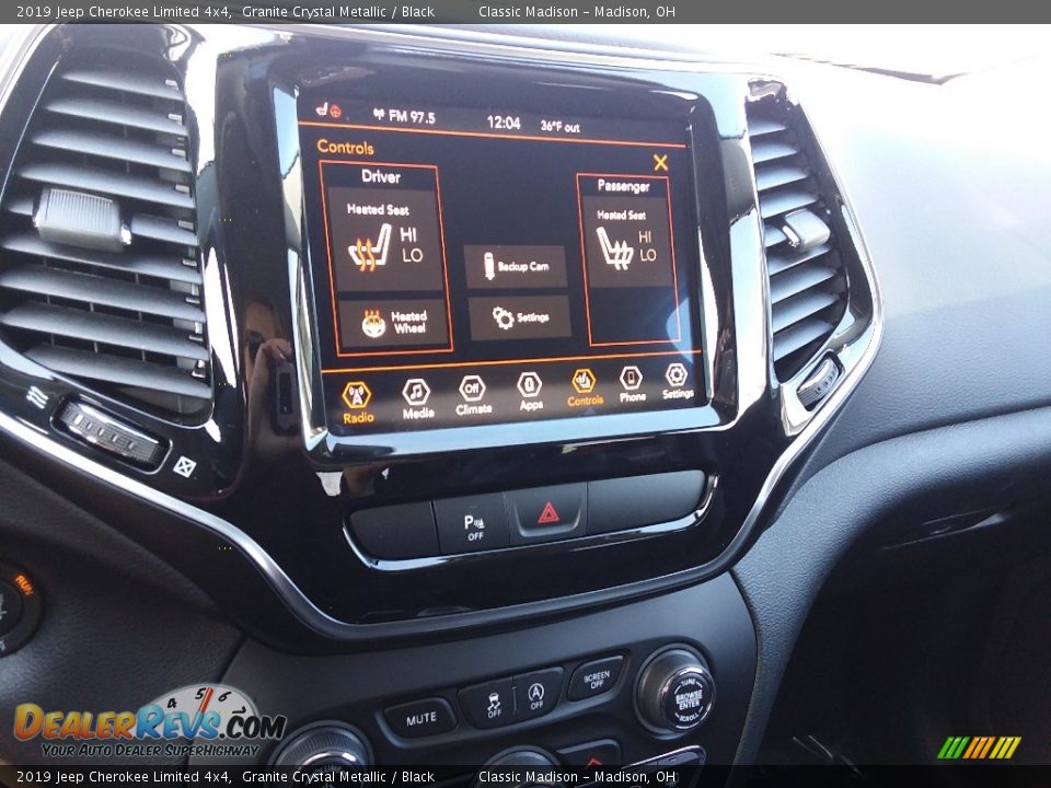 2019 Jeep Cherokee Limited 4x4 Granite Crystal Metallic / Black Photo #15