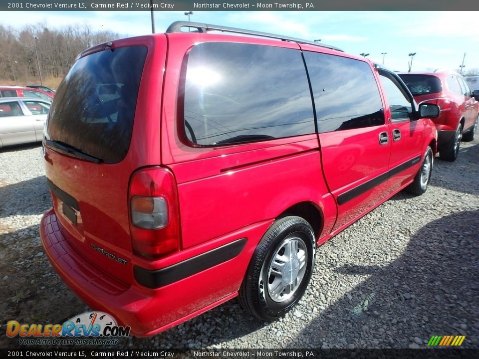 2001 Chevrolet Venture LS Carmine Red / Medium Gray Photo #4
