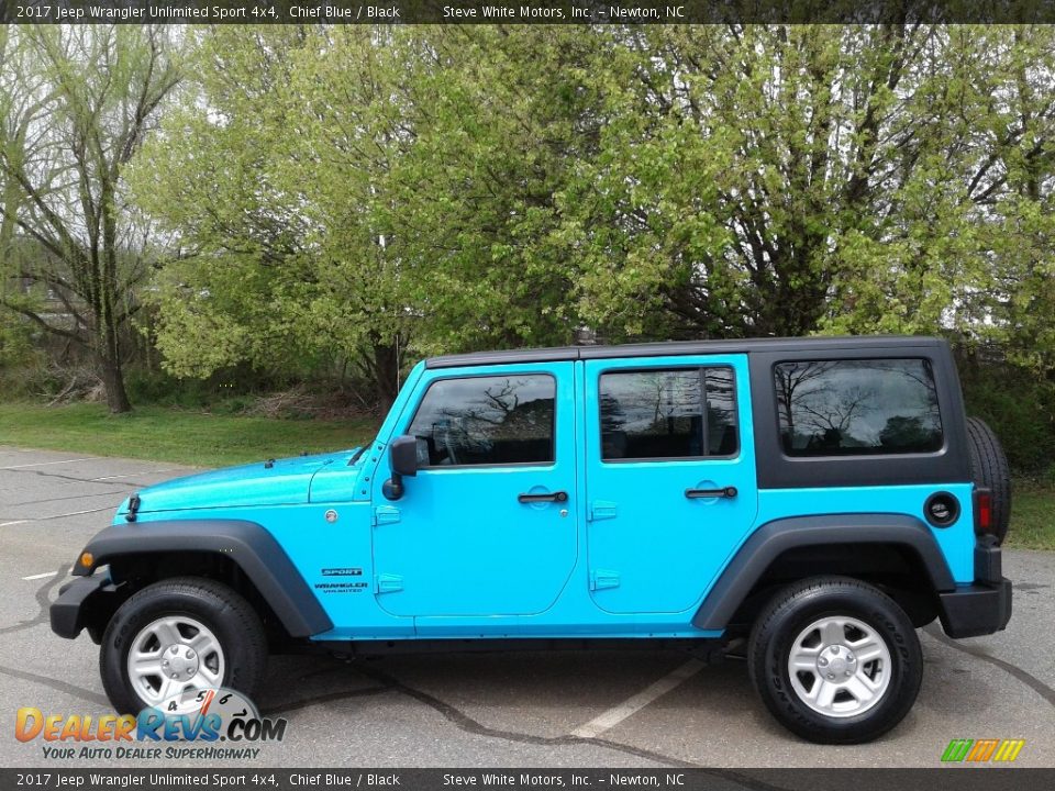 2017 Jeep Wrangler Unlimited Sport 4x4 Chief Blue / Black Photo #1