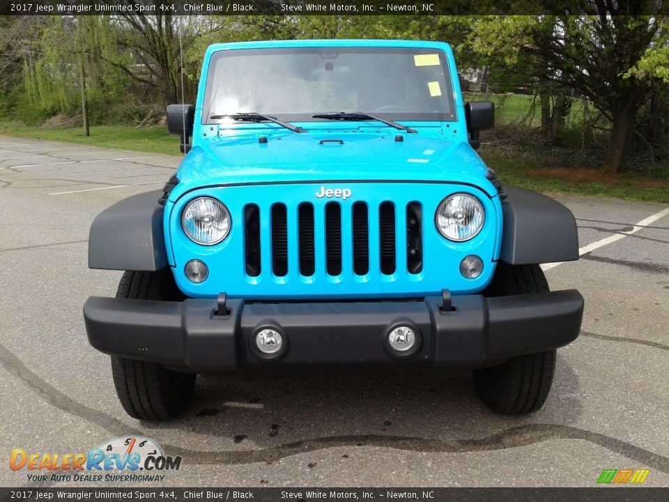 2017 Jeep Wrangler Unlimited Sport 4x4 Chief Blue / Black Photo #3