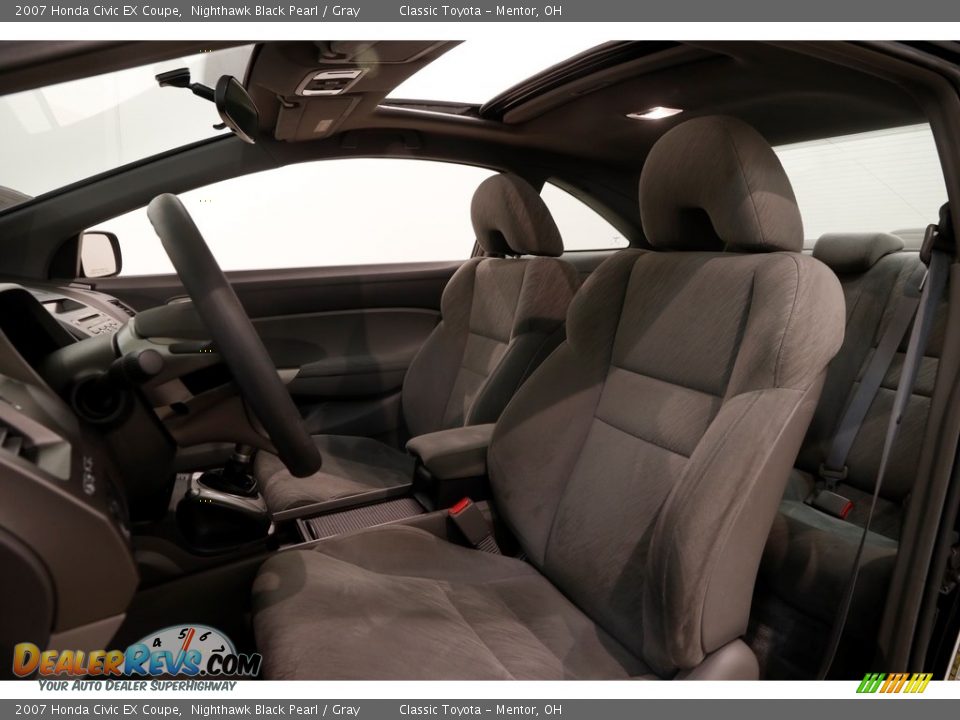 2007 Honda Civic EX Coupe Nighthawk Black Pearl / Gray Photo #5