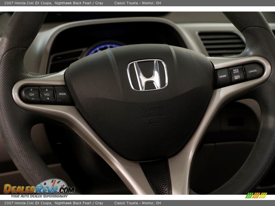 2007 Honda Civic EX Coupe Nighthawk Black Pearl / Gray Photo #6