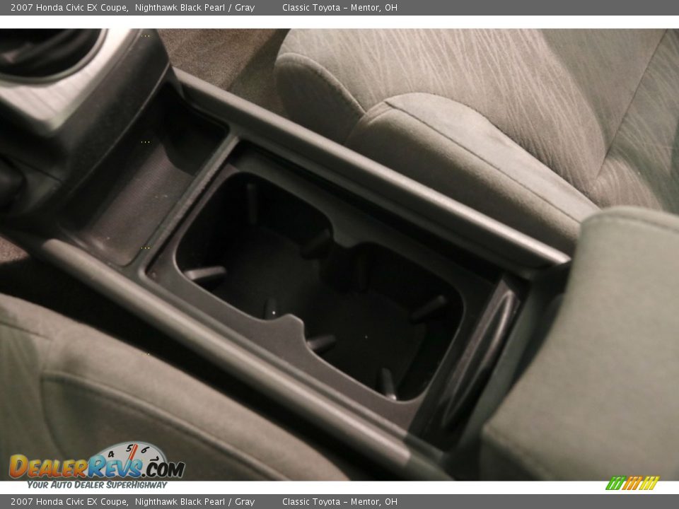 2007 Honda Civic EX Coupe Nighthawk Black Pearl / Gray Photo #11