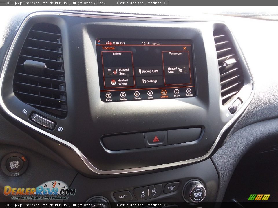 2019 Jeep Cherokee Latitude Plus 4x4 Bright White / Black Photo #6