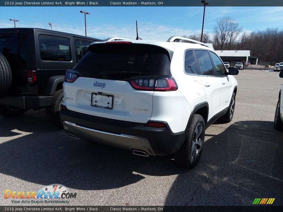 2019 Jeep Cherokee Limited 4x4 Bright White / Black Photo #3