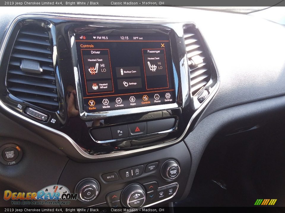 2019 Jeep Cherokee Limited 4x4 Bright White / Black Photo #15