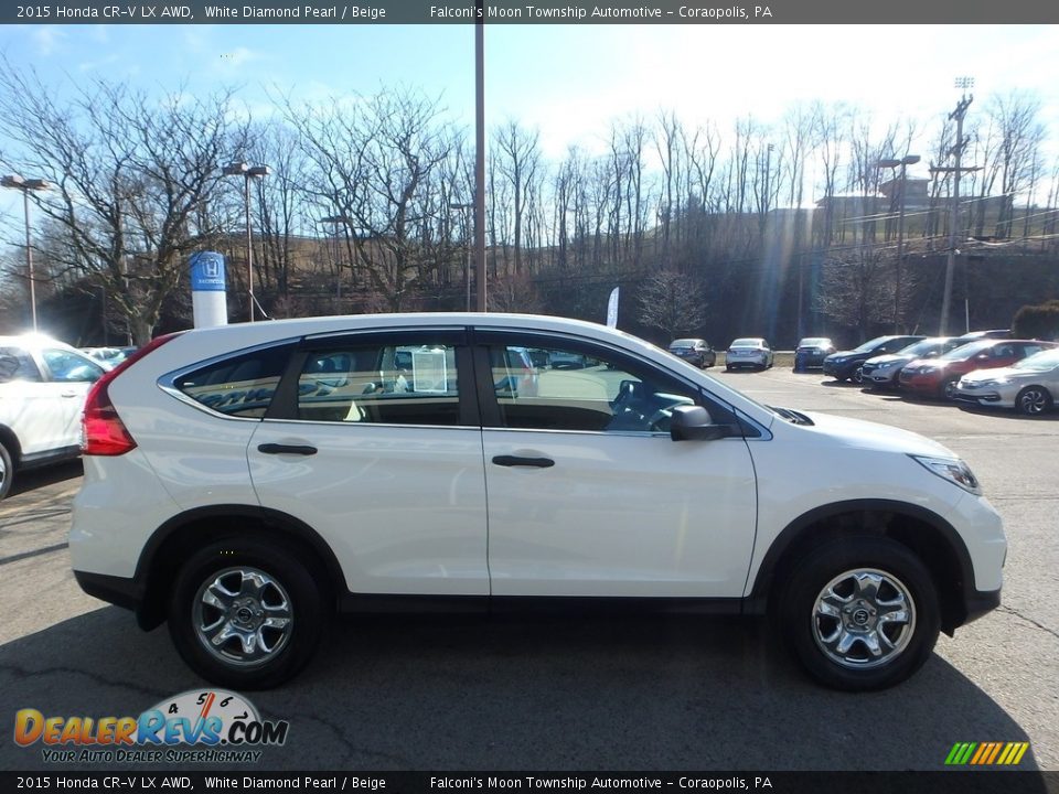 2015 Honda CR-V LX AWD White Diamond Pearl / Beige Photo #7