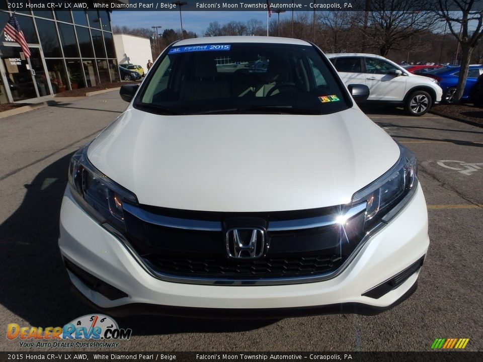 2015 Honda CR-V LX AWD White Diamond Pearl / Beige Photo #9
